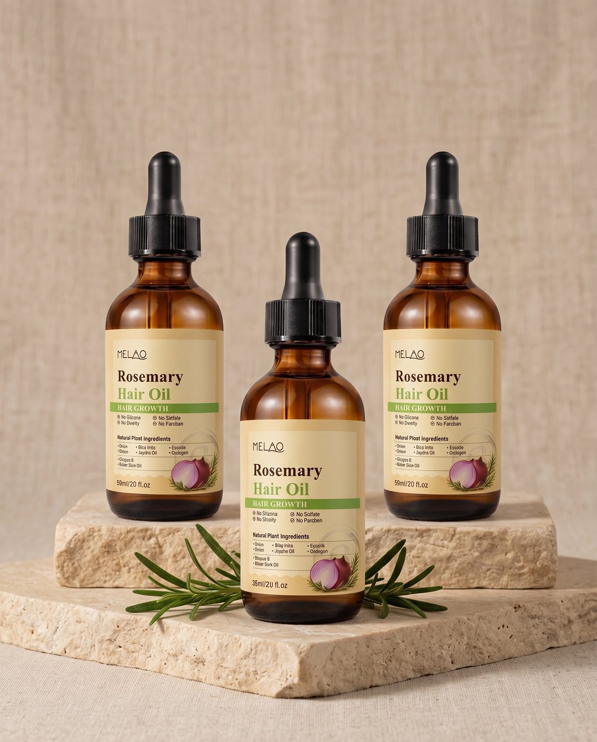 SELVO Rosmarin-Haarserum Trio – 3er-Pack