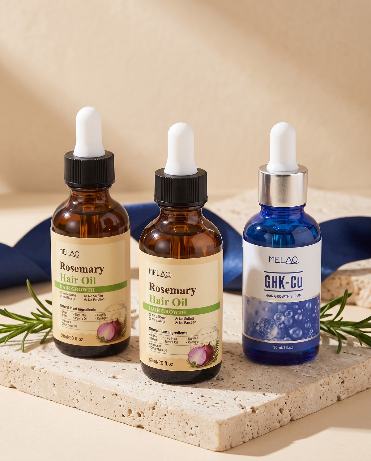 SELVO Serum Trio – 2× Rosmarin + 1× GHK-Cu