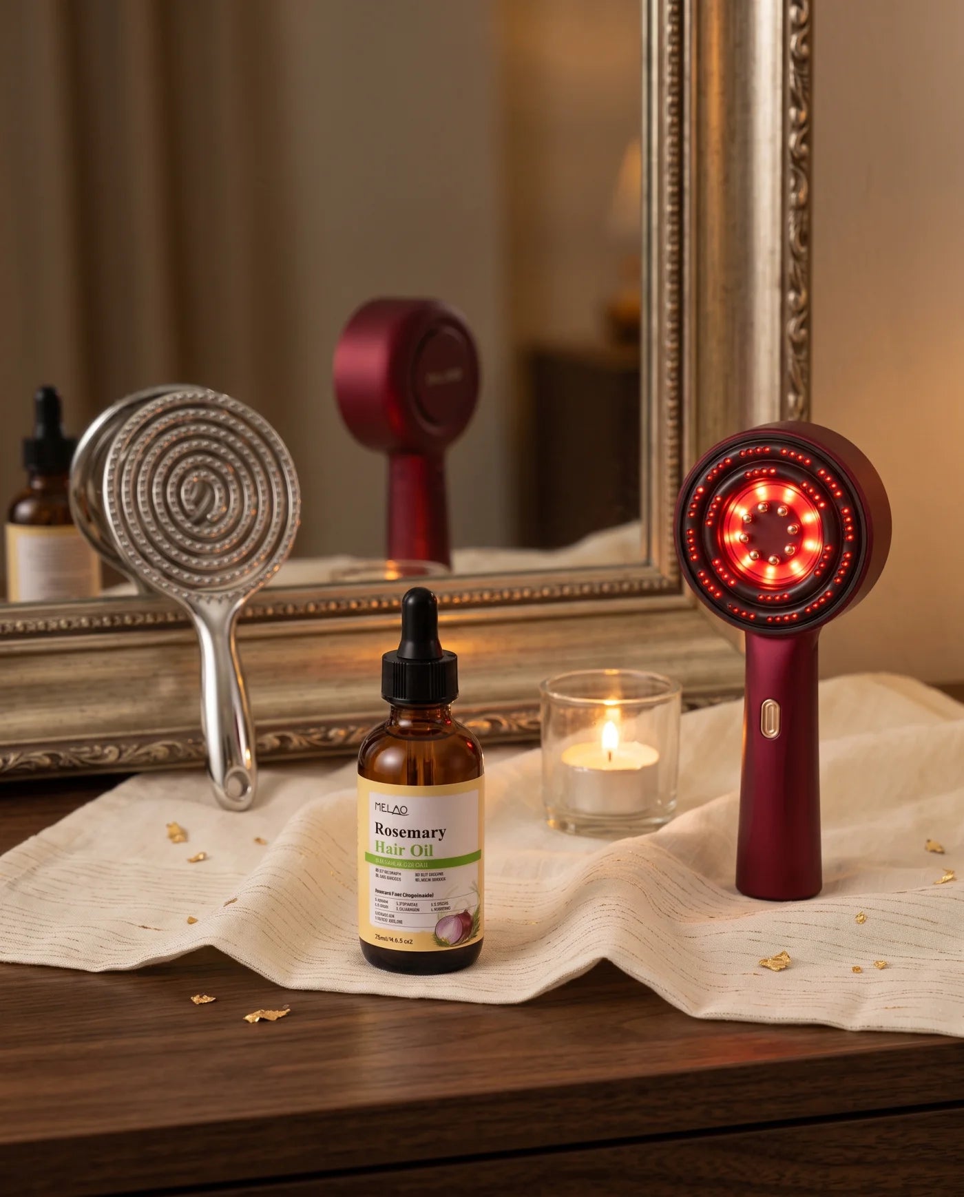 SELVO Premium Bundle – Massagekamm, Serum + Premium Kamm